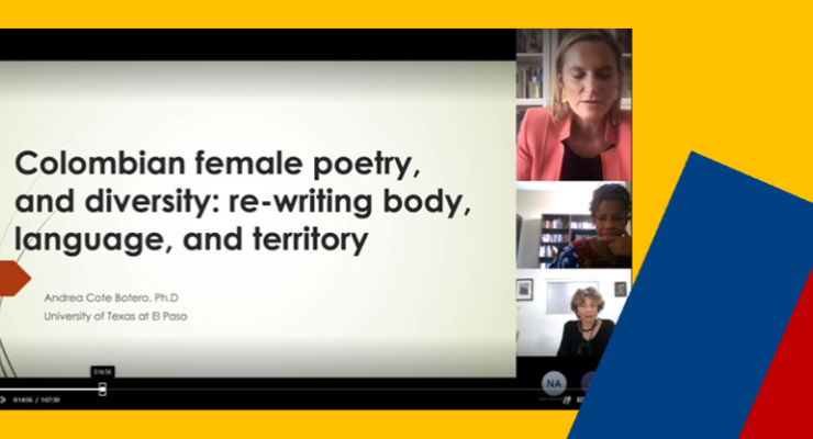 Andrea cote inicia su intervención sobre mujeres y diversidad en la poesía colombiana