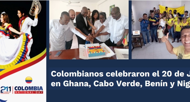 Colombianos celebraron el 20 de Julio en Ghana, Cabo Verde, Benín y Nigeria
