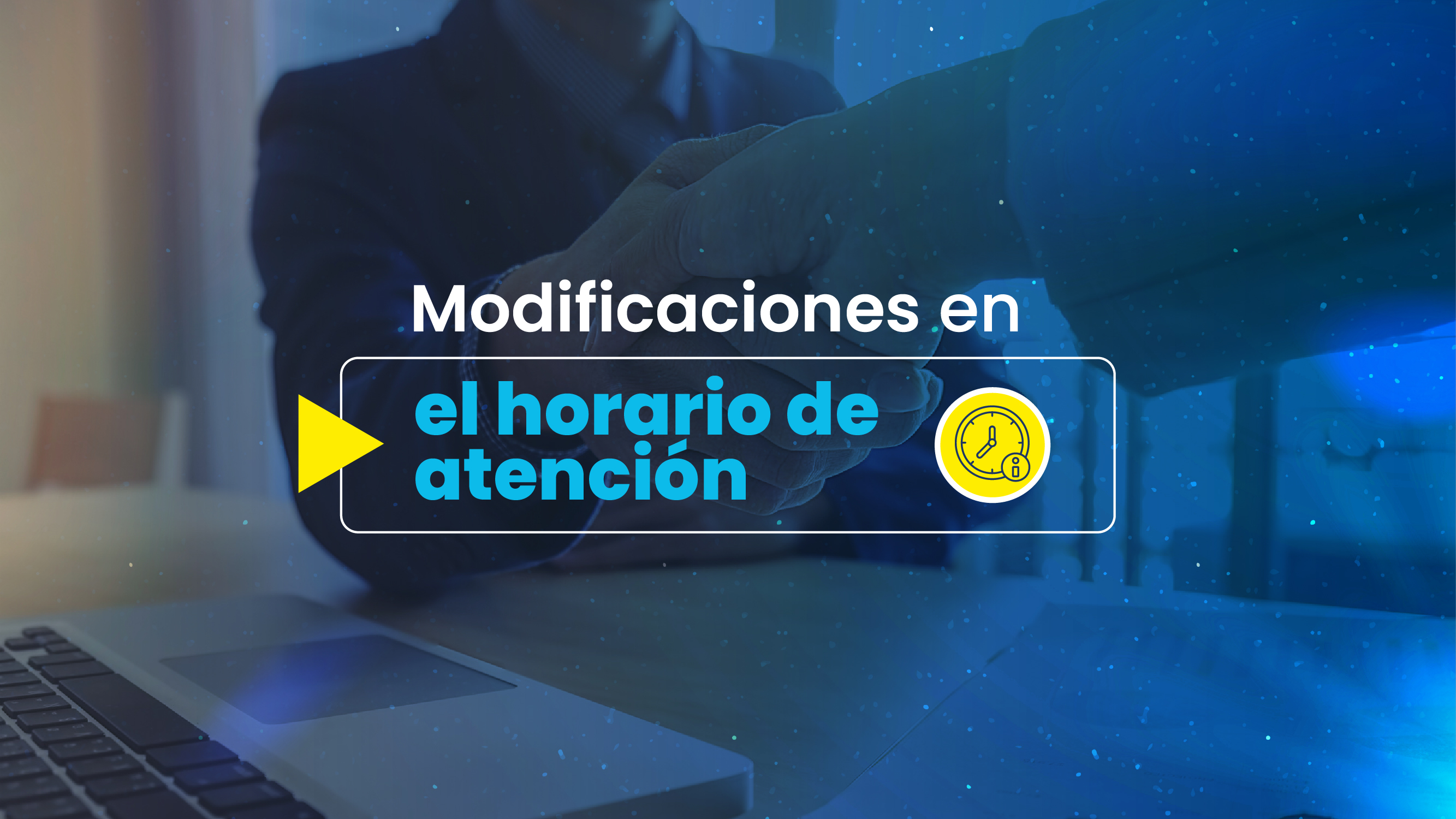 Banner general de novedades de atención al público