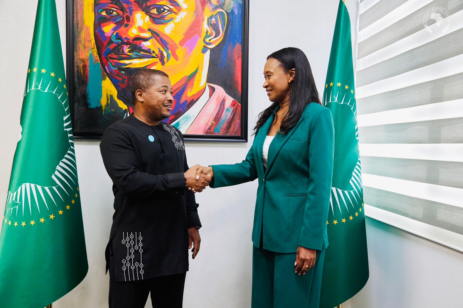 Encargada de Negocios de la Embajada de Colombia en Ghana realizó visita de cortesía al Jefe de Gabinete del Área de Libre Comercio Continental Africana