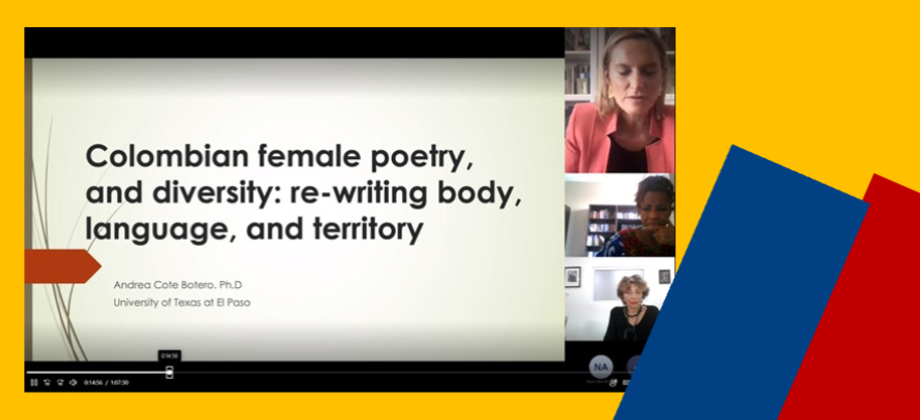 Andrea cote inicia su intervención sobre mujeres y diversidad en la poesía colombiana