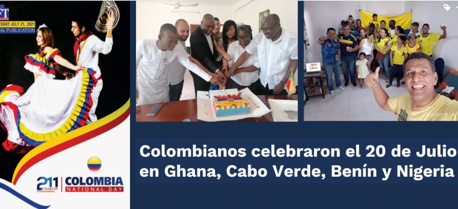Colombianos celebraron el 20 de Julio en Ghana, Cabo Verde, Benín y Nigeria