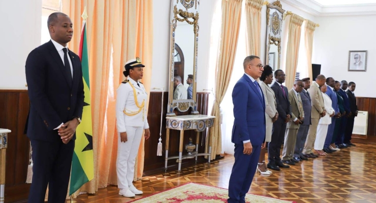 Presentación cartas credenciales ante el Presidente de la República de Santo Tomé y Príncipe